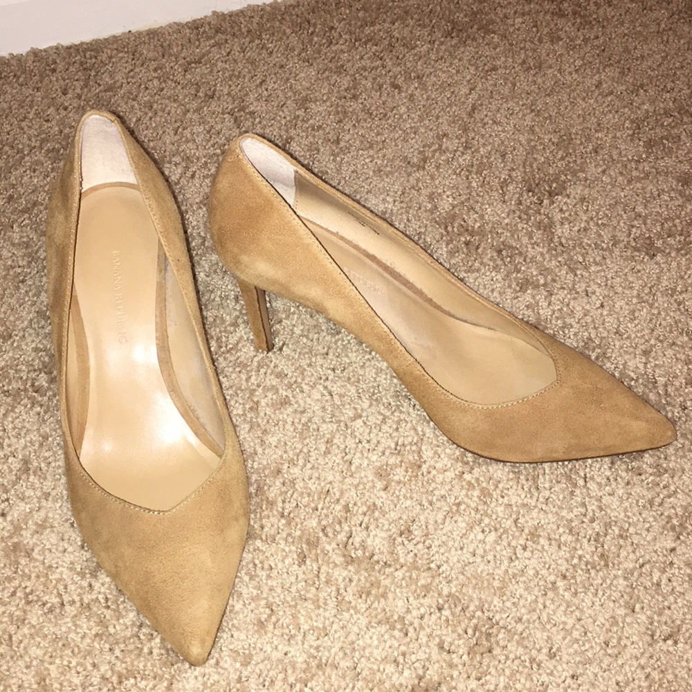 Banana republic suede heels; size 7.5
